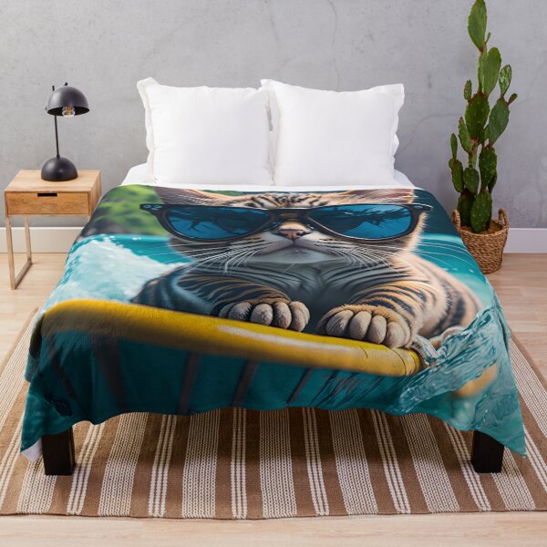 Item preview, A kitty surfing the waves designed and sold by magikman65.