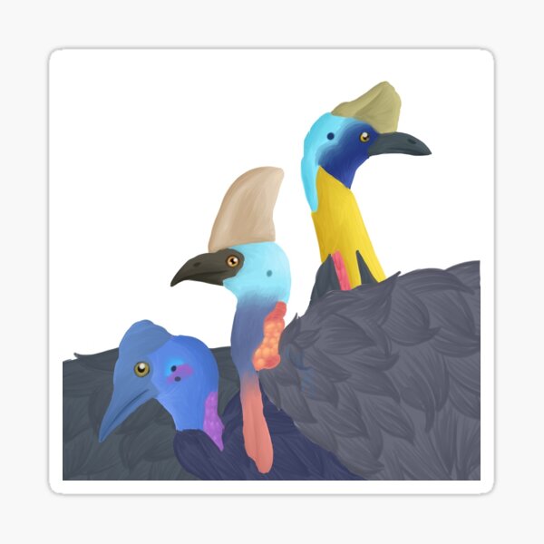 Item preview, Cassowary family designed and sold by ArtyZookeeper.