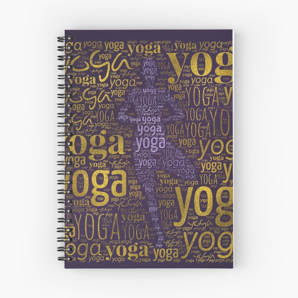 Item preview, Yoga Pattern around Asana in Gold and Purple designed and sold by k9printart.