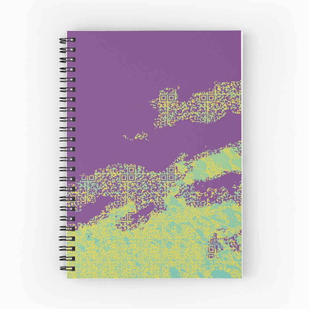 Vista previa del artículo con la obra «Cuaderno de espiral», diseñado y vendido por ByteScapeDesign.