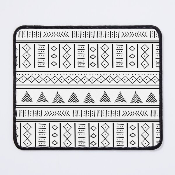 Item preview, African Mudcloth Pattern in White - Black and White Tribal Art designed and sold by inspirationzgal.