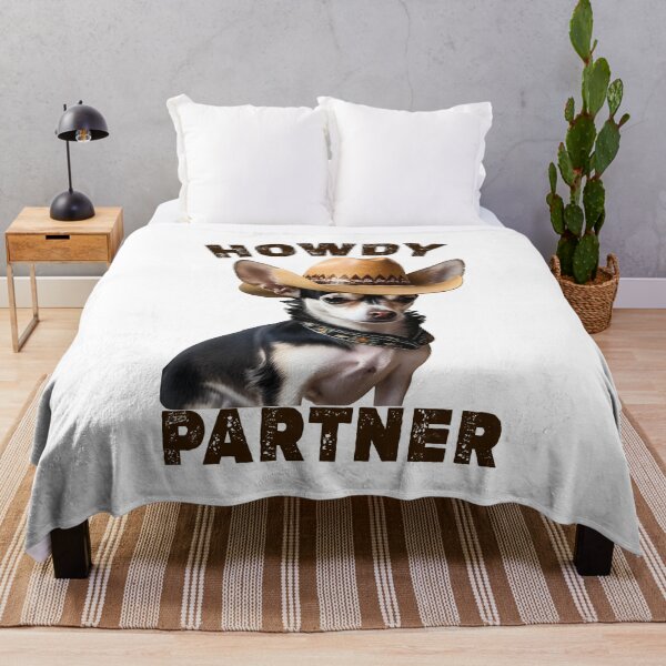 Item preview, Chihuahua Howdy Cowboy Western Howdy Partner Dogs Art designed and sold by TeeTopiaa.