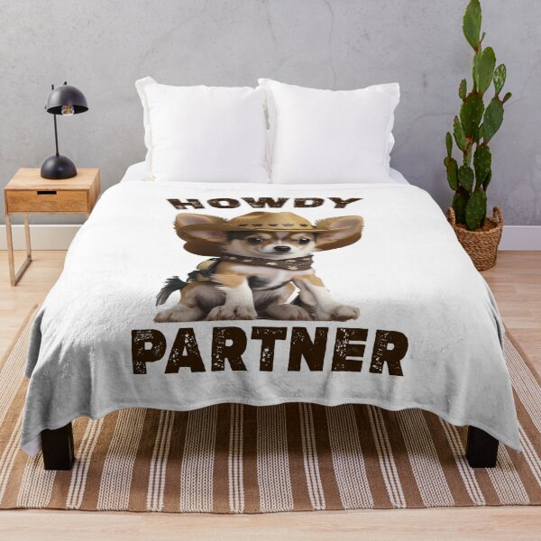 Item preview, Chihuahua Howdy Cowboy Western Howdy Partner Dogs Art designed and sold by TeeTopiaa.