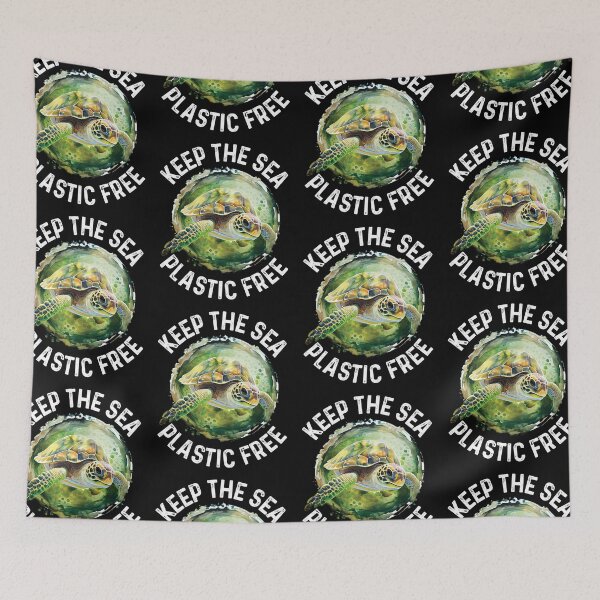 Item preview, Keep The Sea Plastic Free Happy Earth Day Turtle designed and sold by GravitiTees.