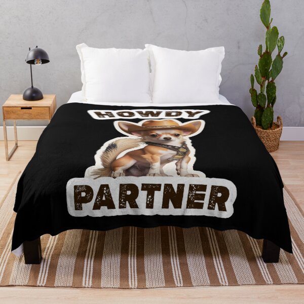 Item preview, Chihuahua Howdy Cowboy Western Howdy Partner Dogs Art designed and sold by TeeTopiaa.