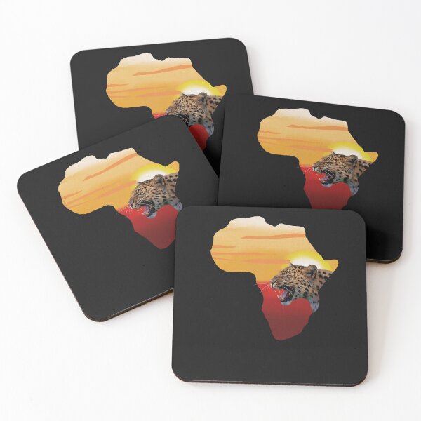 Item preview, Africa Map, Leopard, Big Cat, Sunset designed and sold by Logiamerch.