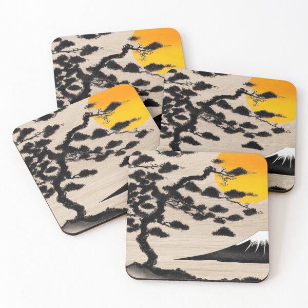 Item preview, "Solitude at Mount Fuji: A Bonsai's Sunset Reverie" designed and sold by 9000MilesToHome.
