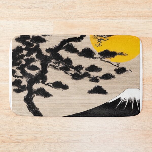 Item preview, "Solitude at Mount Fuji: A Bonsai's Sunset Reverie" designed and sold by 9000MilesToHome.