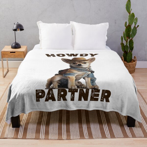 Item preview, Chihuahua Howdy Cowboy Western Howdy Partner Dogs Art designed and sold by TeeTopiaa.