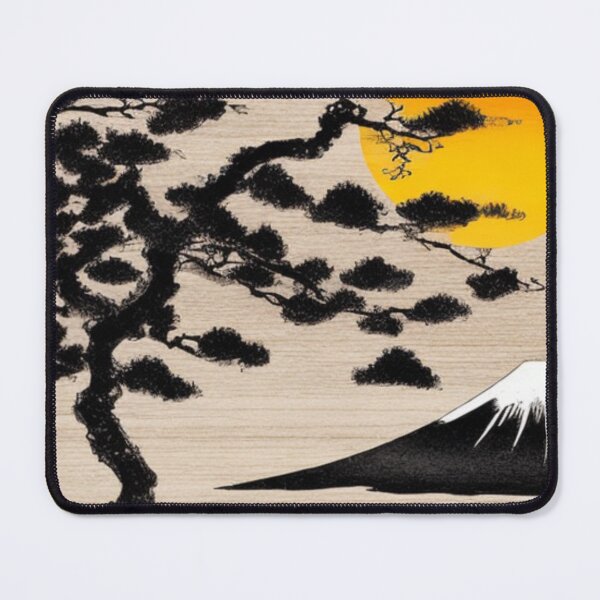 Item preview, "Solitude at Mount Fuji: A Bonsai's Sunset Reverie" designed and sold by 9000MilesToHome.