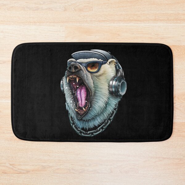 Item preview, Roaring Polar Bear Dj Wearing Headphones and sunglasses designed and sold by lillyrise.