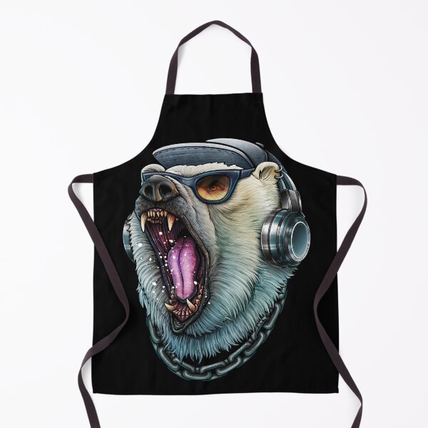 Item preview, Roaring Polar Bear Dj Wearing Headphones and sunglasses designed and sold by lillyrise.