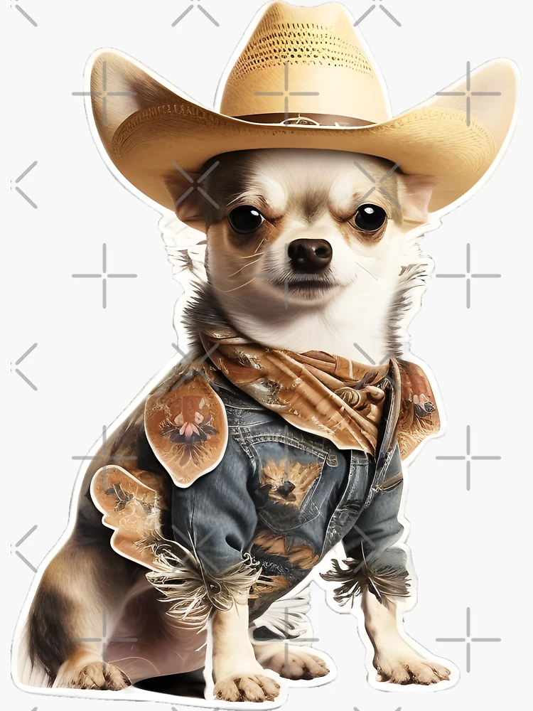 Chihuahua Howdy Cowboy Western Howdy Partner Dogs Art