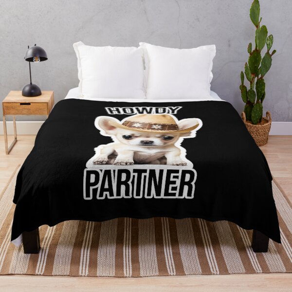 Item preview, Chihuahua Howdy Cowboy Western Howdy Partner Dogs Art designed and sold by TeeTopiaa.