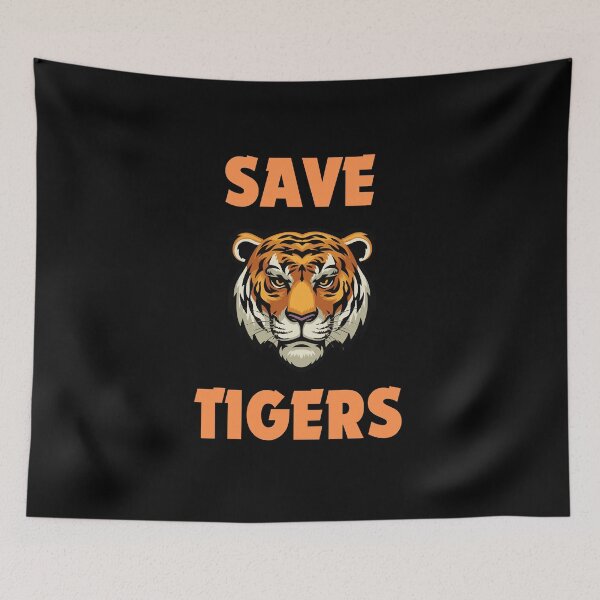 Item preview, Save Tigers animal design   designed and sold by RetroDesignsNW.
