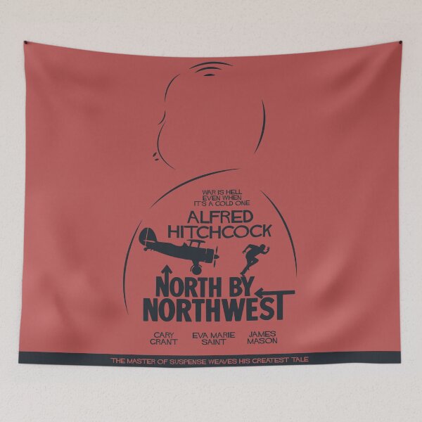 Item preview, North by Northwest, Hitchcock, minimalist movie poster, minimal alternative print designed and sold by Spallutos.