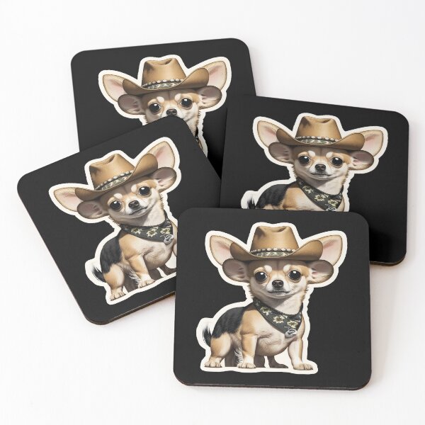 Item preview, Chihuahua Howdy Cowboy Dogs Western Art designed and sold by TeeTopiaa.