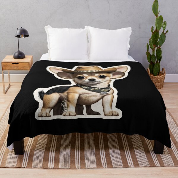 Item preview, Chihuahua Howdy Cowboy Dogs Western Art designed and sold by TeeTopiaa.