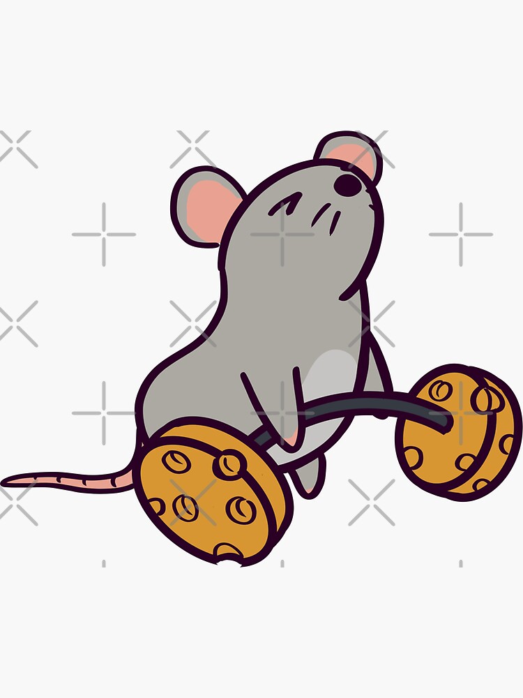 Deadlift Rat Sticker for Sale by teaandink