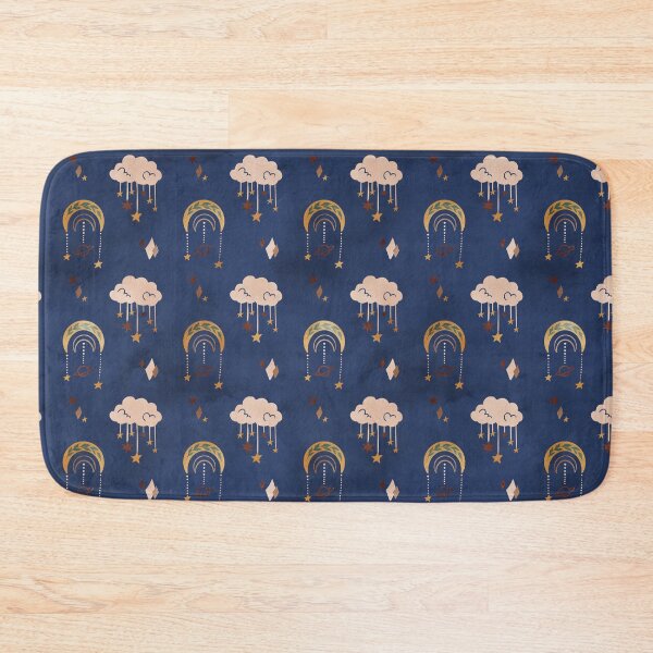 Item preview, Clouds, moon and stars celestial pattern designed and sold by CuteFashionLove.