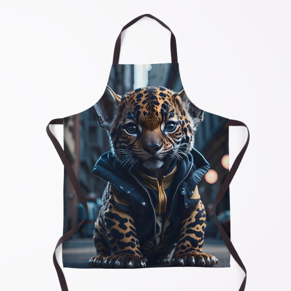 Item preview, A cute tiny hyper realistic baby jaguar, wearing hip hop clothes designed and sold by magikman65.