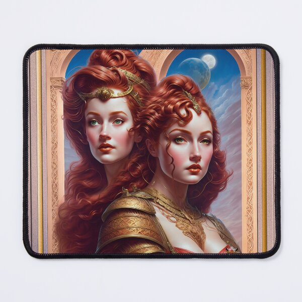 Item preview, The Sisters Red AI Artwork by Xzendor7 designed and sold by Xzendor7 Digital Art Creations.