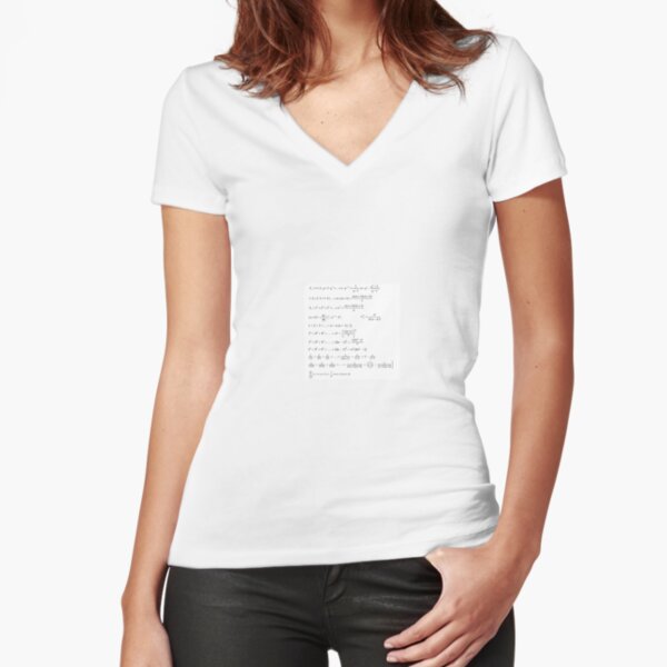Writings Fitted V-Neck T-Shirt