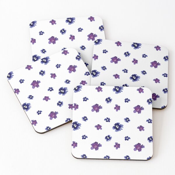 Artikelvorschau, Violet viola flower pattern a watercolor sketch entworfen und verkauft von Yana Mustafina | Boho Soulful Designs.