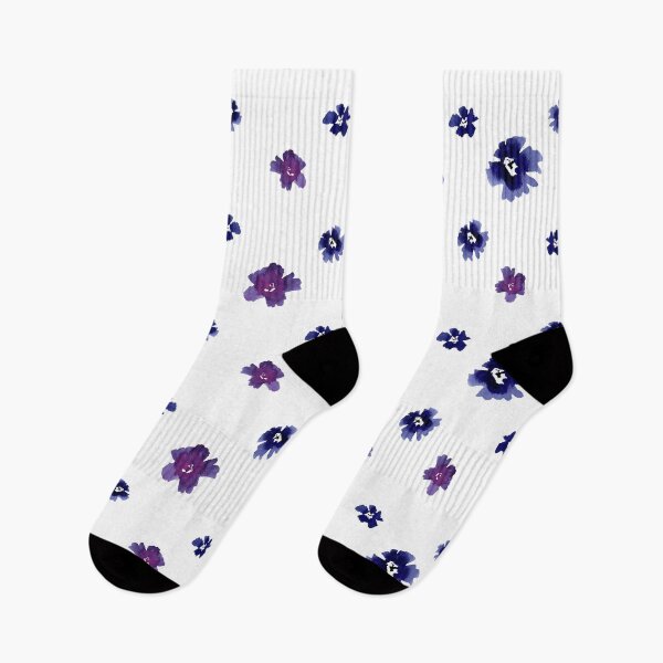 Item preview, Violet viola flower pattern a watercolor sketch designed and sold by Yana Mustafina | Boho Soulful Designs.