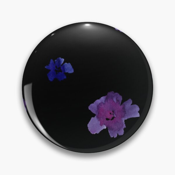 Artikelvorschau, Violet viola flower black pattern a watercolor entworfen und verkauft von Yana Mustafina | Boho Soulful Designs.