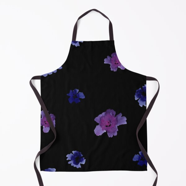 Artikelvorschau, Violet viola flower black pattern a watercolor  entworfen und verkauft von Yana Mustafina | Boho Soulful Designs.