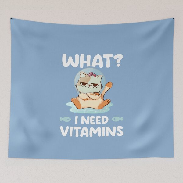 Item preview, What I Need Vitamins - Cute Funny Cat Gift designed and sold by EduEly.
