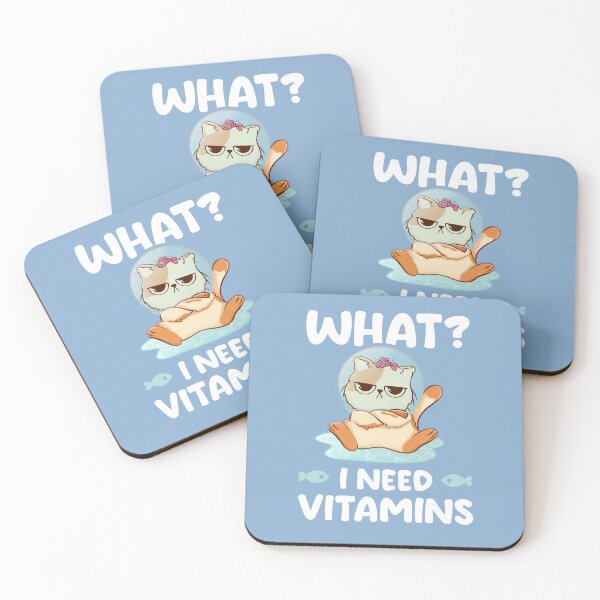 Item preview, What I Need Vitamins - Cute Funny Cat Gift designed and sold by EduEly.