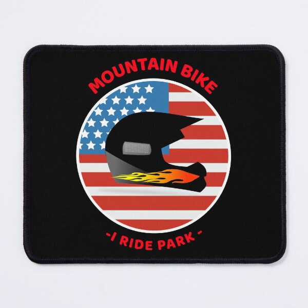 Item preview, MTB Mountain Bike, freeride i ride park usa flag designed and sold by DARBOL-DESIGN.