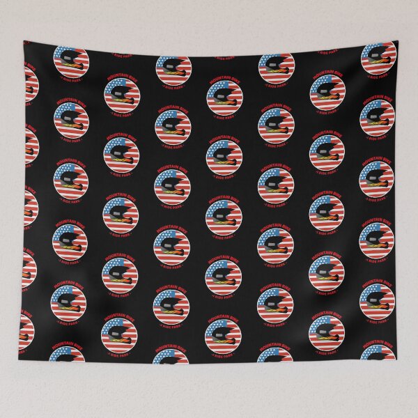 Item preview,  MTB Mountain Bike, freeride i ride park usa flag designed and sold by DARBOL-DESIGN.