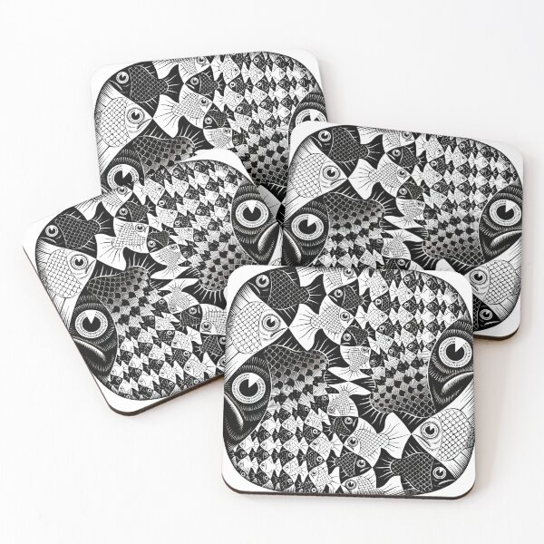 Item preview, Escher - fishes and scales designed and sold by funnypixels.