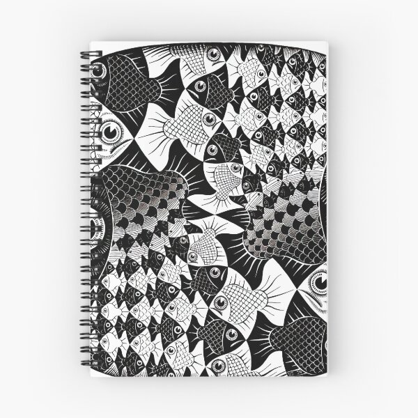Aperçu de l'œuvre Escher - poissons et écailles créée et vendue par funnypixels.