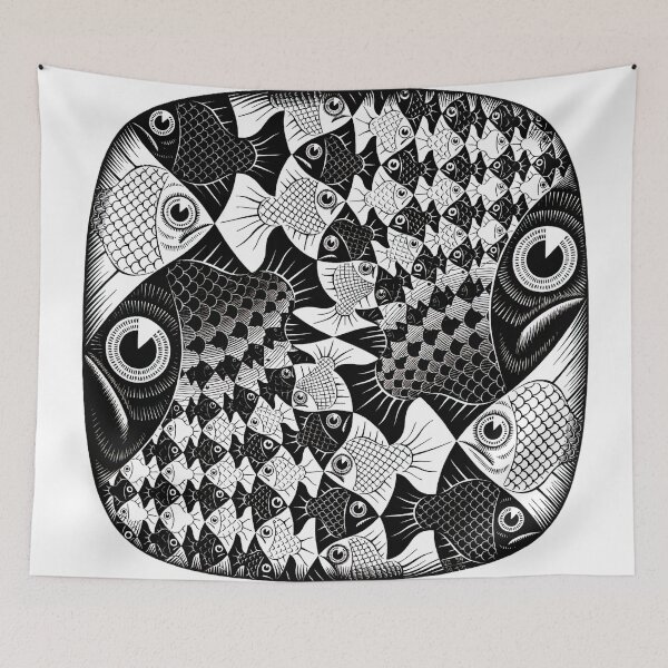 Item preview, Escher - fishes and scales designed and sold by funnypixels.