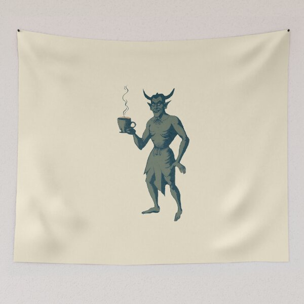 Item preview, Blue Demon Drinking Coffee designed and sold by kingroy.