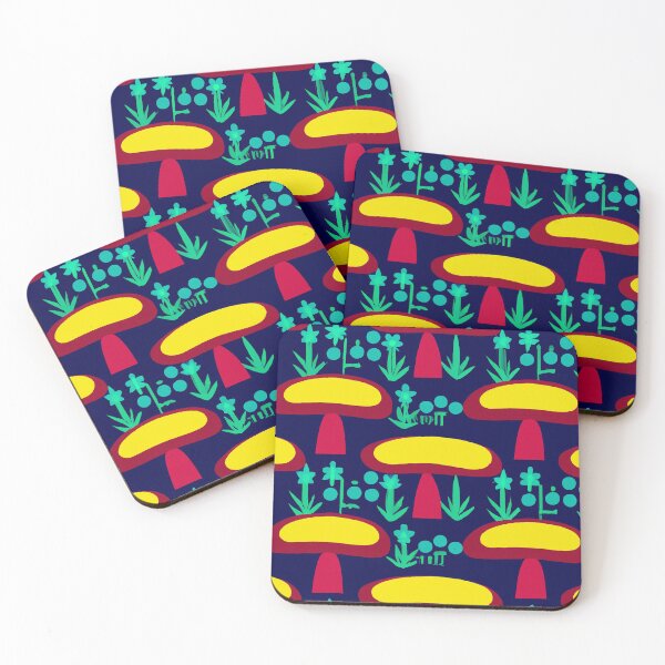 Item preview, Painted colorful mushrooms designed and sold by HappyTrippy.