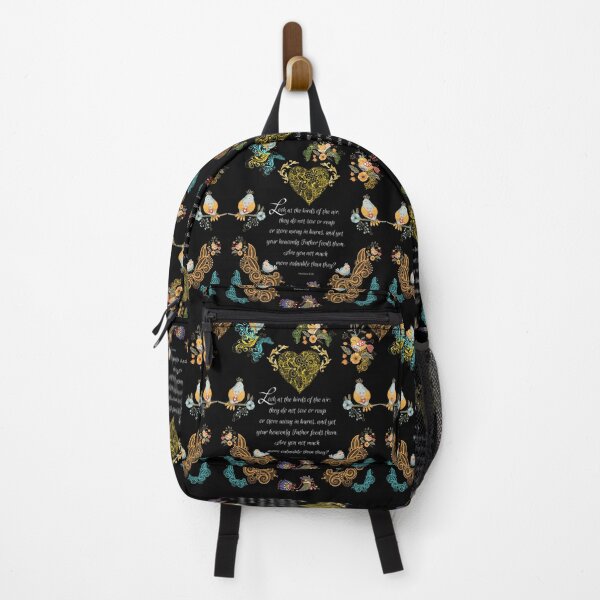 Item preview, Birds of the Air: Beautiful Birds, flowers & Heart- Ornate Positive Bible Verse: Christian Scripture designed and sold by Ceramic Scripture.