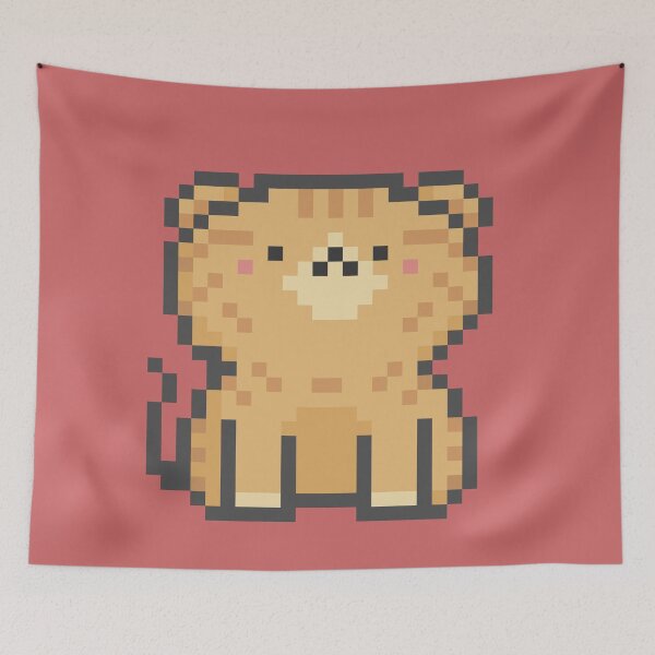 Item preview, Pixel Quiet Scottish Fold Orange Tabby Cat 31 designed and sold by sosorimaru.