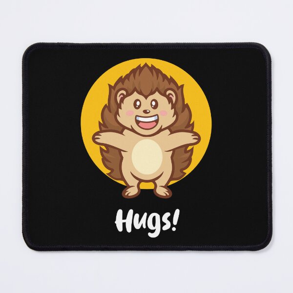 Item preview, Hugs! (I love hugs) funny humor hedgehog (on dark colors) designed and sold by messy-nessie.