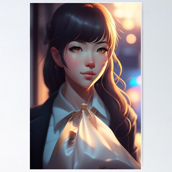 Premium AI Image  Anime Elegance Meets Waifu Charm Digital Art