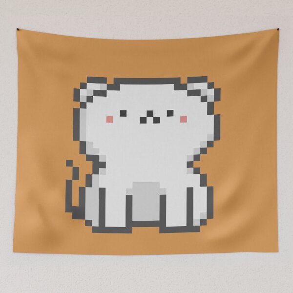 Item preview, Pixel Quiet Scottish Fold White Cat 32 designed and sold by sosorimaru.