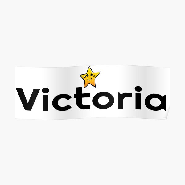 Victoria Cute Star Mi nombre Nombre Victoria Póster