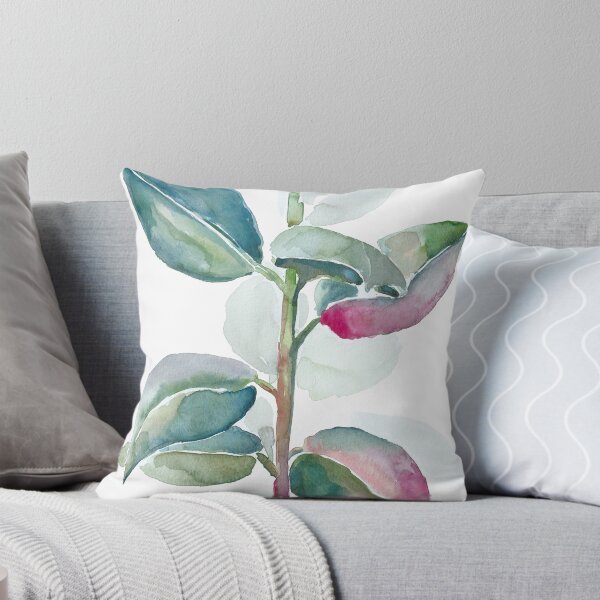 Item preview, Rubber plant, Ficus elastica Watercolour designed and sold by TheArtOfNata.