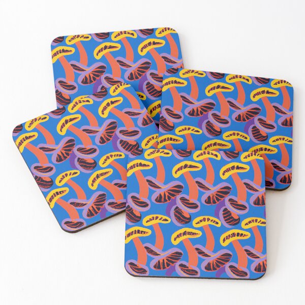 Item preview, Painted colorful mushrooms designed and sold by HappyTrippy.