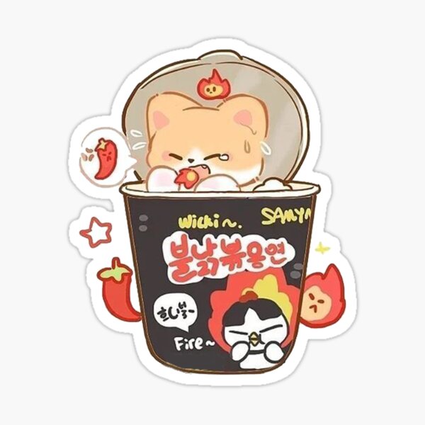 Item preview, Buldak Korean Ramen Noodles Shiba designed and sold by Nachosbuenos.