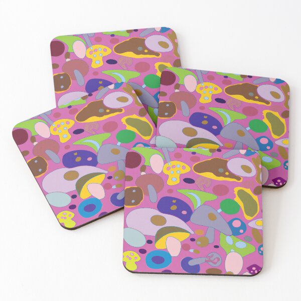 Item preview, Painted children's drawing colorful mushrooms designed and sold by HappyTrippy.